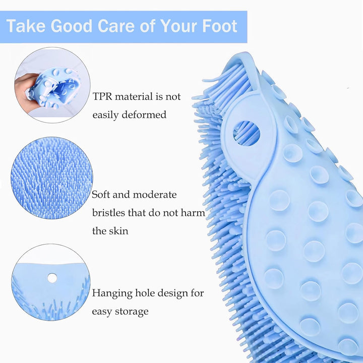 CleanFootFlex Håndfri Silikon Fot Ren Mat Luvikno