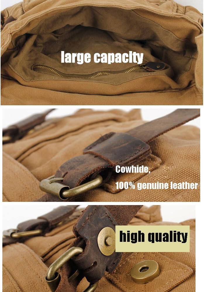 RetroCarry Bag – Vintage Canvas Skulderveske for Laptoper Luvikno
