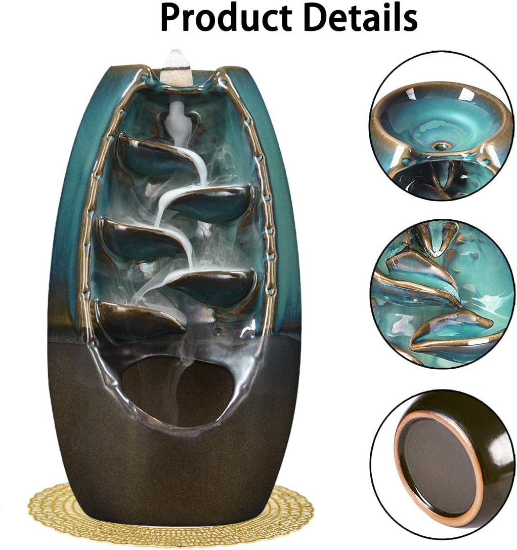 Mountain Incense Holder + GRATIS 7 Autentiske Kegler av Naturlige Dufter Luvikno