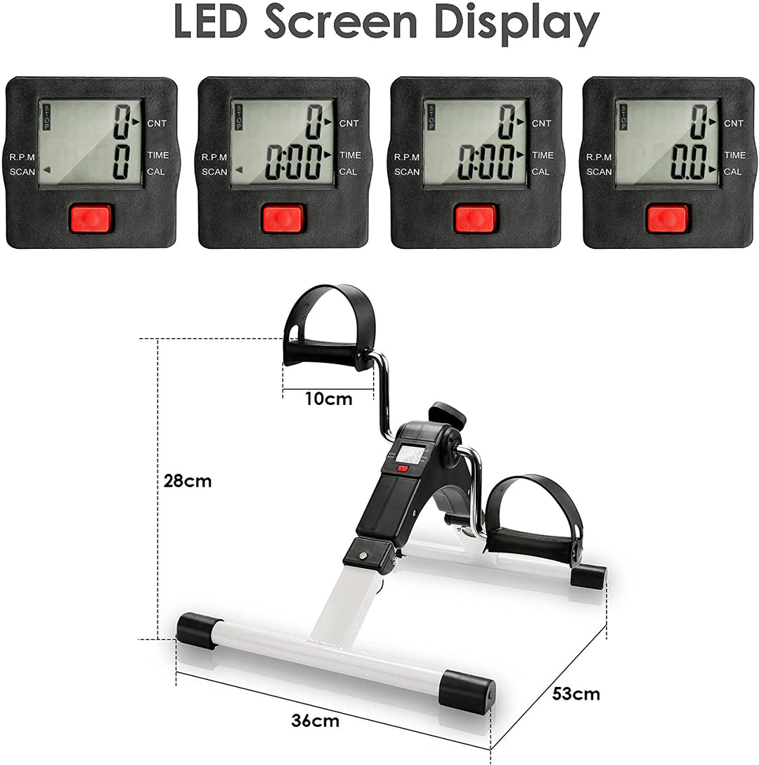 Mini-Home Trainer Fitness Bike Leg Trainer med LCD Display | Luvikno