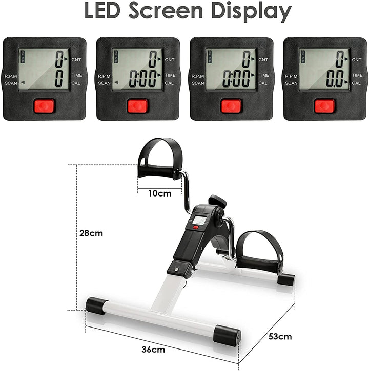 Mini-Home Trainer Fitness Bike Leg Trainer med LCD Display | Luvikno