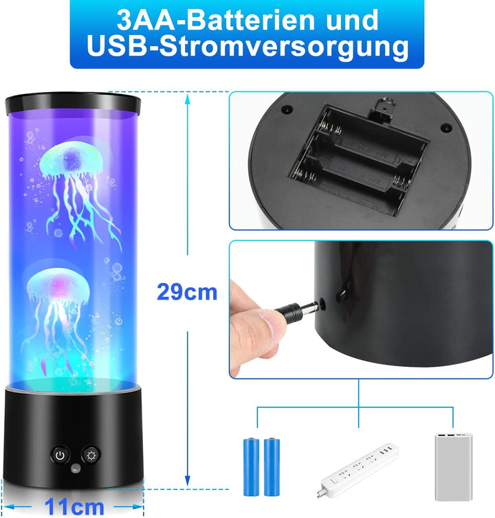 Jellyfish Lampe RGB med Fjernkontroll | Luvikno