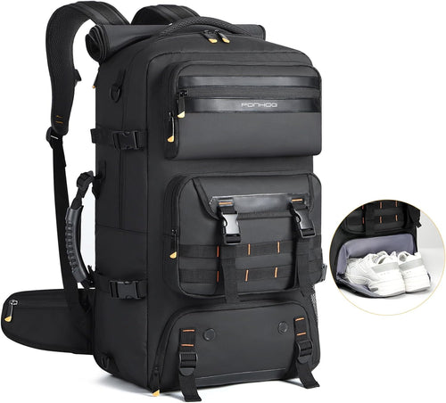 50L Flyklar Konverterbar Reise Ryggsekk med Skoparti & USB-port | Luvikno