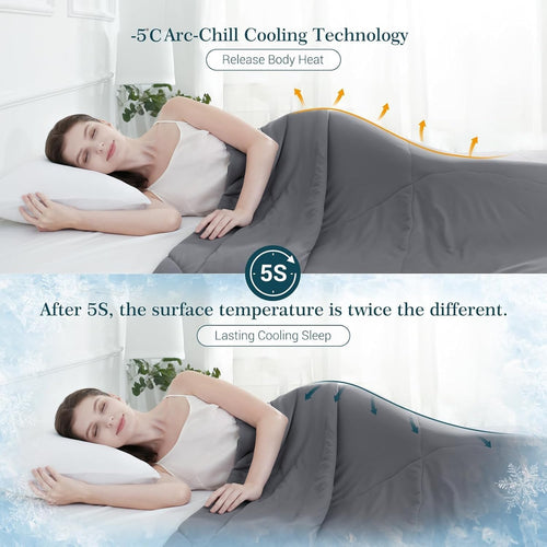 Ultra Soft Cloudy 3D Cooling Comforter  Extreme Q Max 0.5-Grå | Luvikno