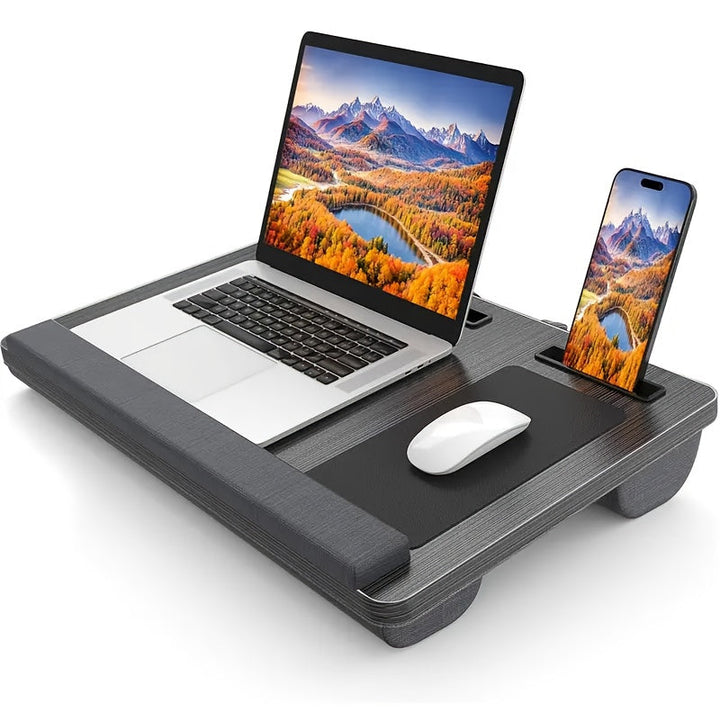 Ergonomisk Laptop Stativ med Håndleddsstøtte og Enhetsrom | Luvikno