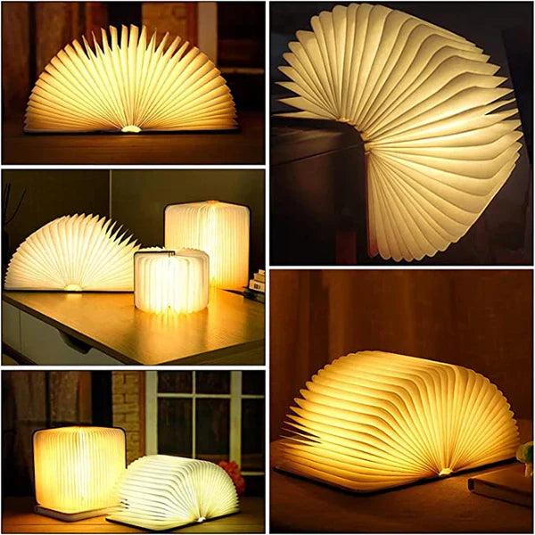 Foldbar Boklampe med Varm LED Belysning - StoryGlow | Luvikno