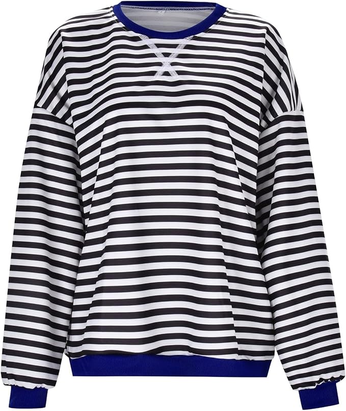 Luvik | Mukava Ylipitkä Raidallinen Neule