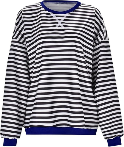 Luvik | Mukava Ylipitkä Raidallinen Neule