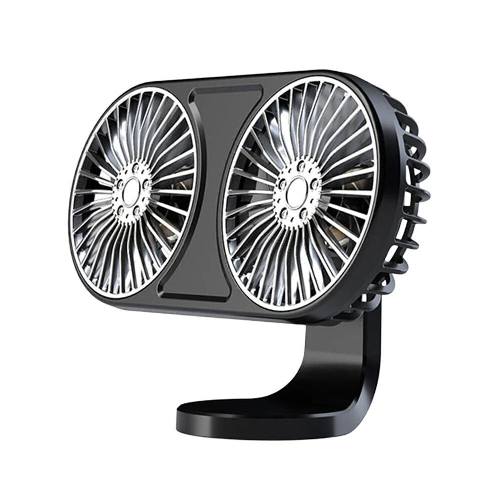 360° Roterende Dual-Head USB Bilvifte med Ambient Belysning | Luvikno
