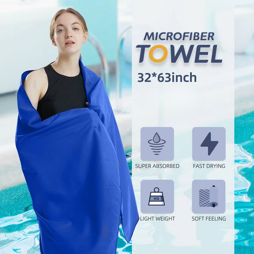 Hurtigtørkende Mikrofiberhåndkle for Reise, Sport, Trening, Strand og Yoga Luvikno