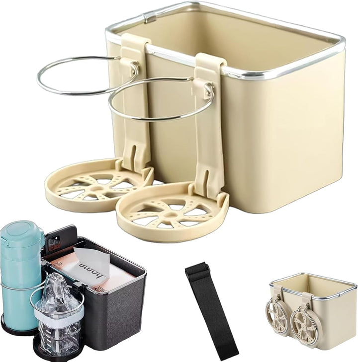 Armlene Organizer med Twin Fold-Flat Koppholdere Luvikno