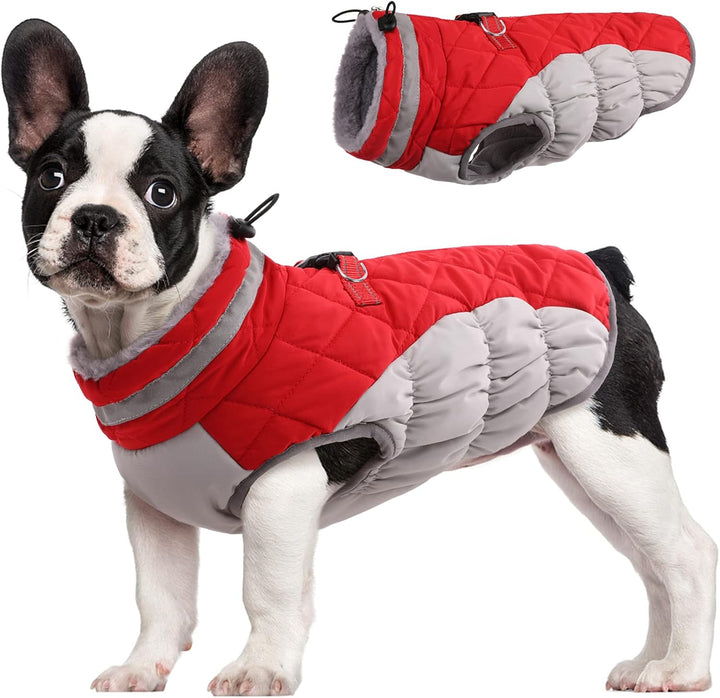 Luvikno | SafeWalk Vintersele Jakke – Vanntett hundejakke med refleks og fleeceforing