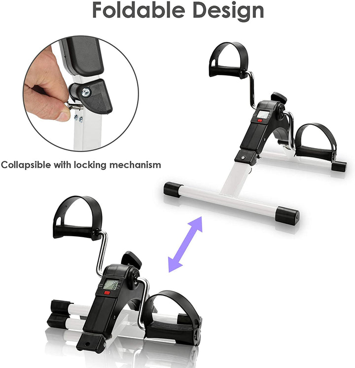Mini-Home Trainer Fitness Bike Leg Trainer med LCD Display | Luvikno