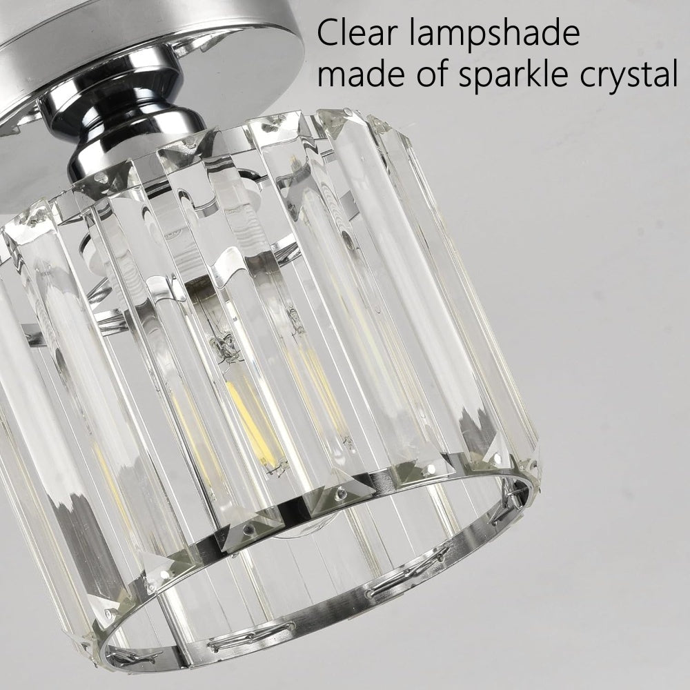 Taklampe Krystall Flush Mount Moderne Armatur Luvikno