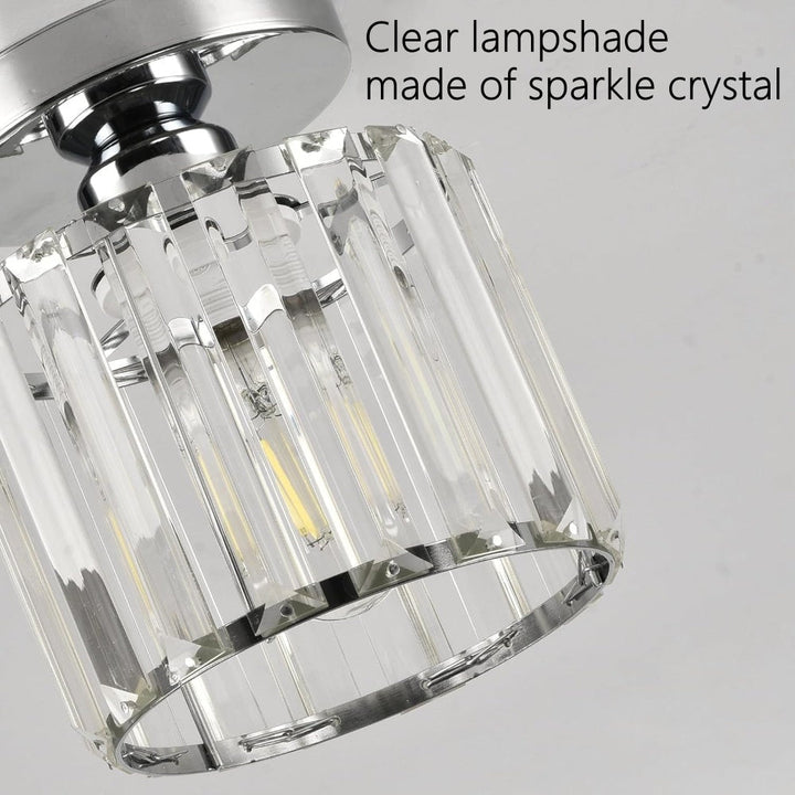 Taklampe Krystall Flush Mount Moderne Armatur Luvikno