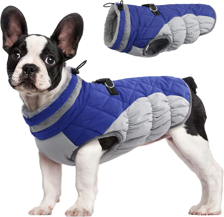 Luvikno | SafeWalk Vintersele Jakke – Vanntett hundejakke med refleks og fleeceforing