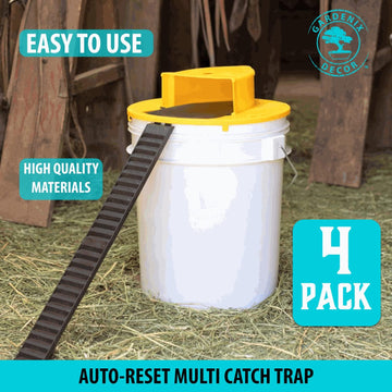 4-Pack Bucket Lokk Mus Falle Luvikno