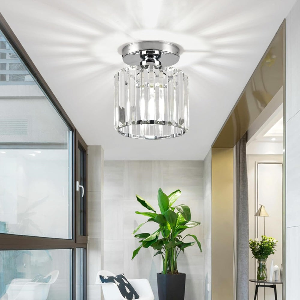 Taklampe Krystall Flush Mount Moderne Armatur Luvikno