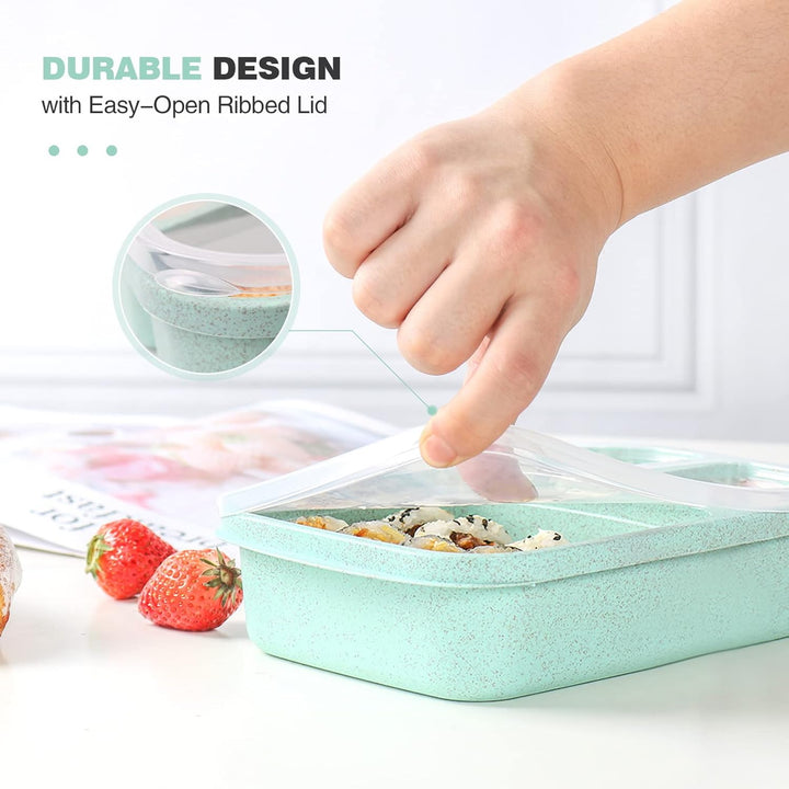 BentoBox – Sett med 4 Snacks Bokser med Skillevegger Luvikno