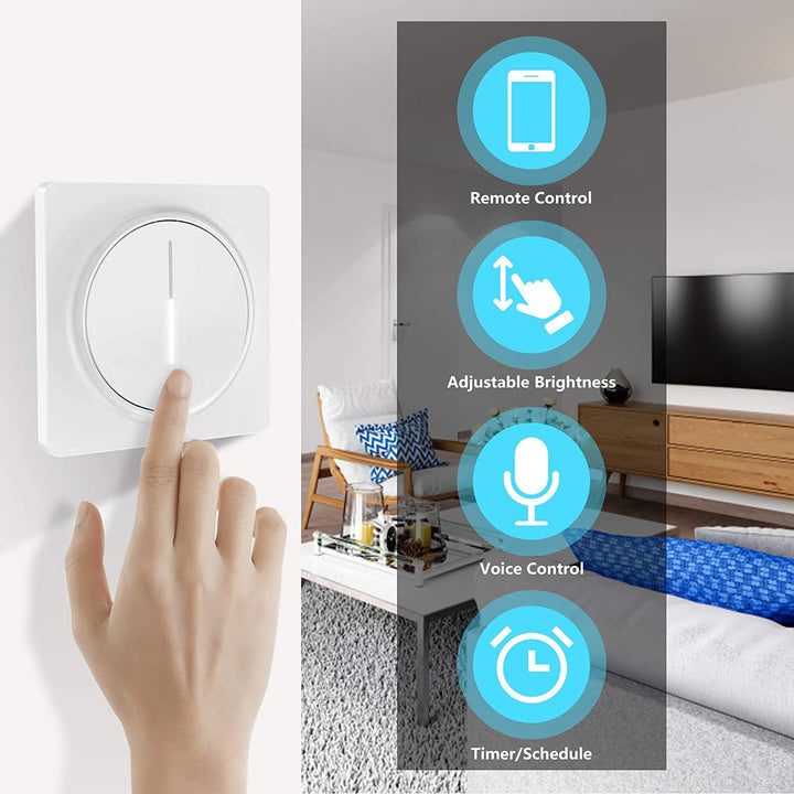 Smart Dimmer Dimmerbryter Berøring med Fjernkontroll | Luvikno