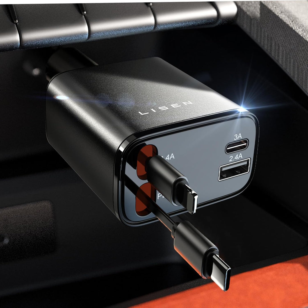 Luvikno | Sammenleggbart Bil-lader 69W USB C