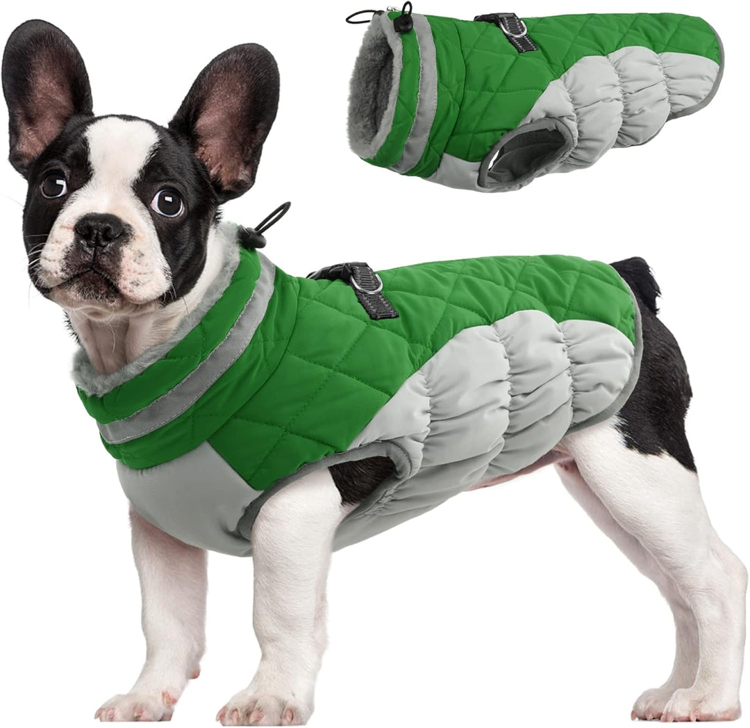 Luvikno | SafeWalk Vintersele Jakke – Vanntett hundejakke med refleks og fleeceforing