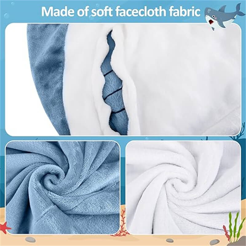 Plush Shark Blanket Hoodie – Behagelig Bærbar Teppe | Luvikno