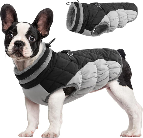 Luvikno | SafeWalk Vintersele Jakke – Vanntett hundejakke med refleks og fleeceforing