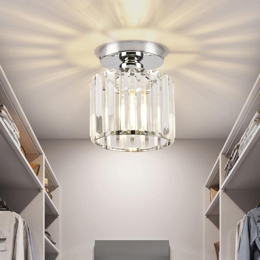 Taklampe Krystall Flush Mount Moderne Armatur Luvikno