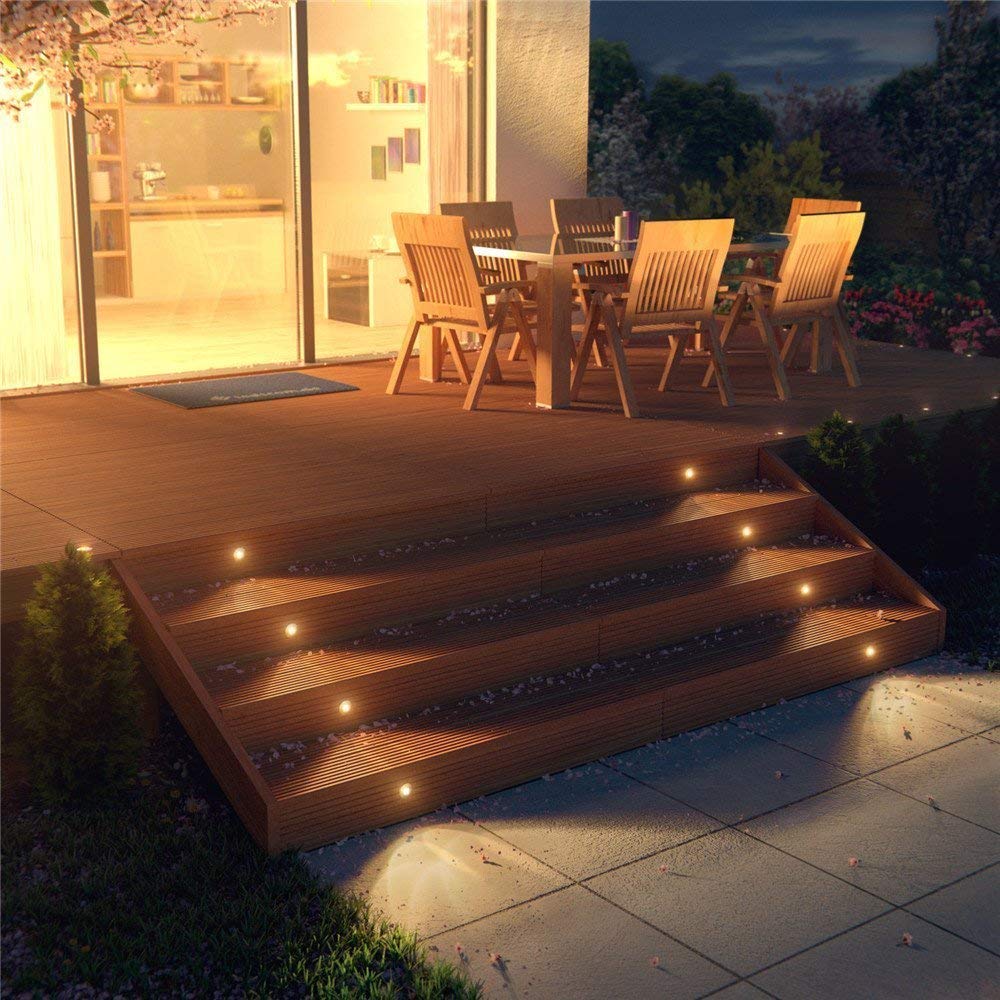 Luvikno | Smy Lighting 6-Pack Led Deck Lights, Vanntett Ip67, Varm Hvit, Rustfritt Stål, Lav Spenning