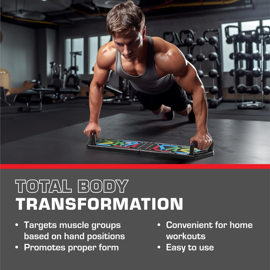 FlexiFit - Sammenleggbart Push-Up Treningsbord med Fargekoding Luvikno