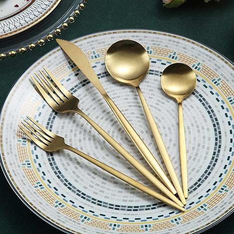 Luvikno | Minimalistisk Rustfritt Stål Bestikk Elegant Enkelhet