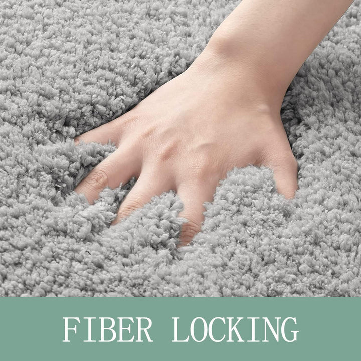 Tykk mikrofiber badematte - Myk, absorberende, sklisikker - Perfekt for bad og soverom | Luvikno