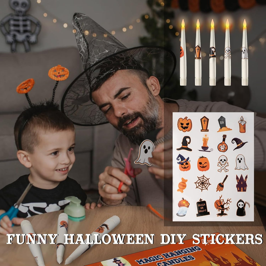 HALLOWEEN DEKORASJONSLYS - 20PCS FLYTENDE LYS MED STAVFJERNSTYRING - Luvikno