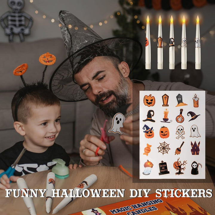HALLOWEEN DEKORASJONSLYS - 20PCS FLYTENDE LYS MED STAVFJERNSTYRING - Luvikno