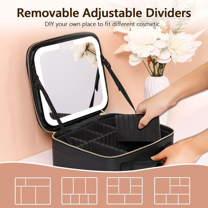 Luksus Makeup Organizer med Belyst Speil Luvikno