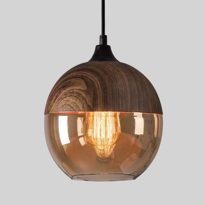 Stilig Skandinavisk Tre Taklampe - NordLuna | Luvikno