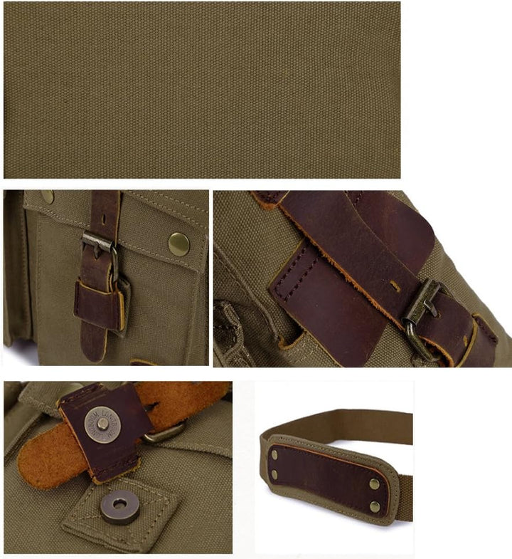 RetroCarry Bag – Vintage Canvas Skulderveske for Laptoper Luvikno