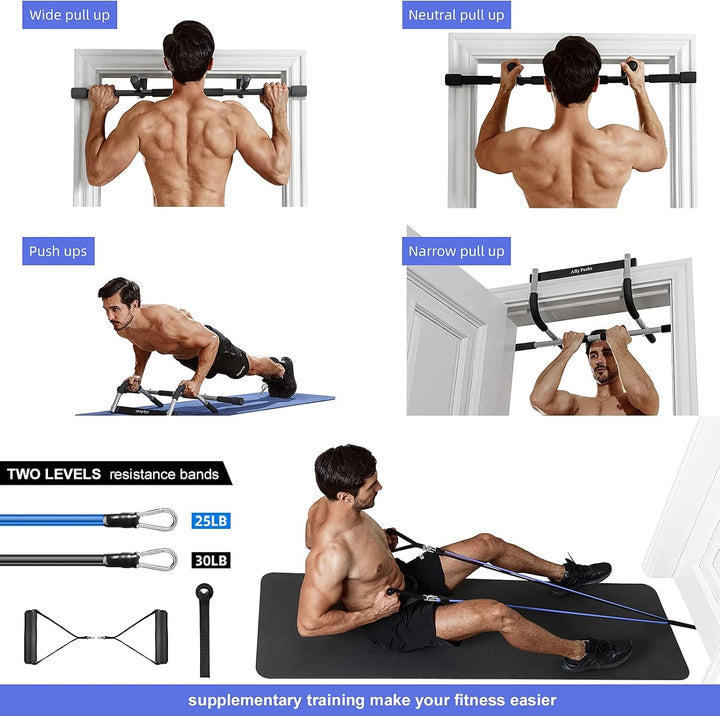 PowerGrip - Sterke Dørkarm Pull-up Bar opptil 200 Kg Luvikno