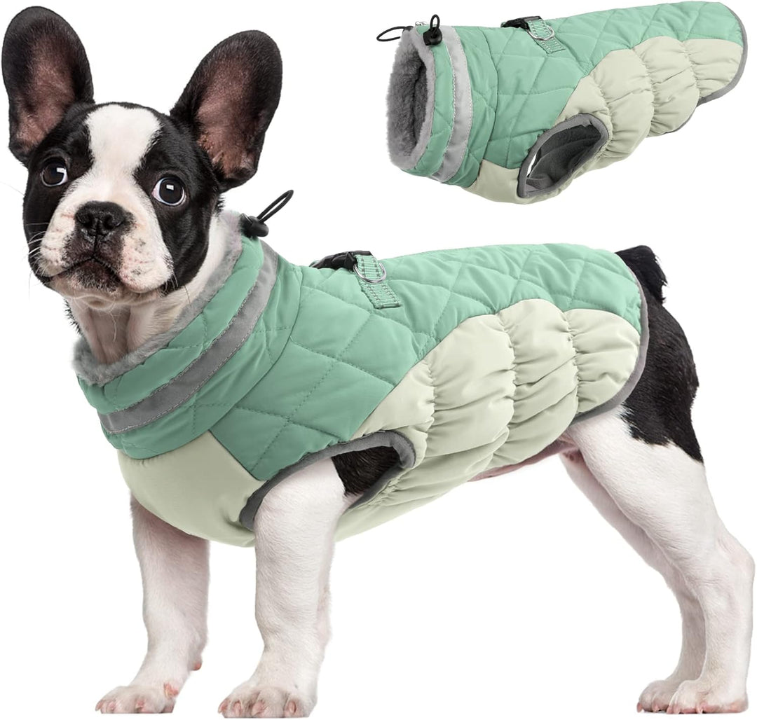 Luvikno | SafeWalk Vintersele Jakke – Vanntett hundejakke med refleks og fleeceforing