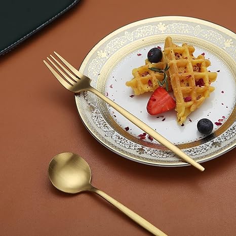 Luvikno | Minimalistisk luksus bestikksett – 20 deler, Titan & rustfritt stål