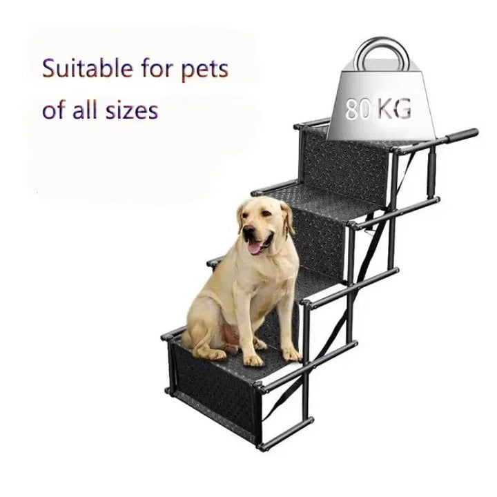 Folding Car Stair for Dogs | Safe Climbing for Puppies | Luvikno