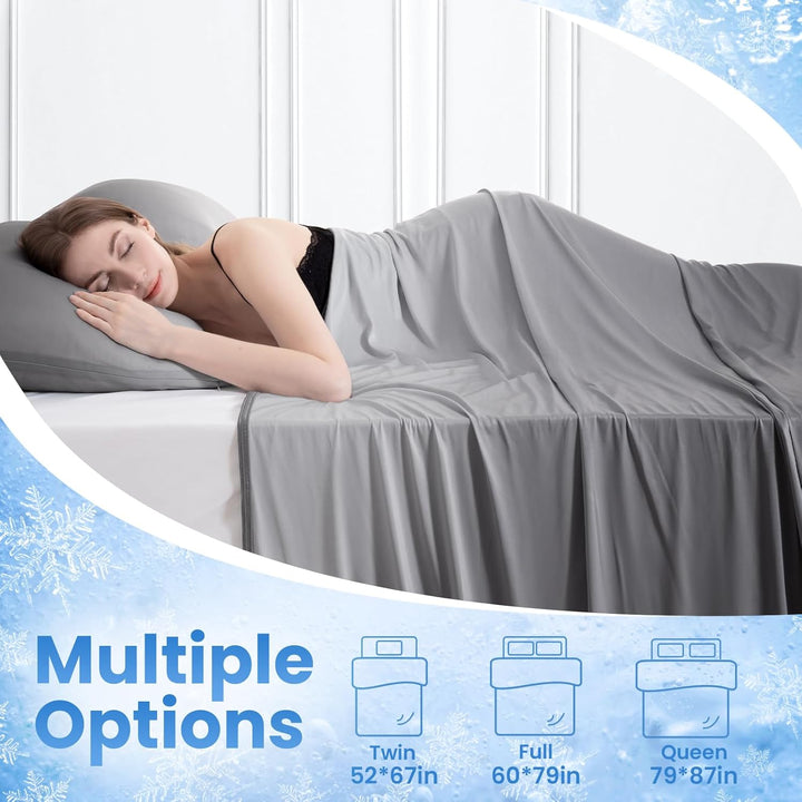 Q-Max > 0.5 Gradient Gray Cooling Blanket – Dobbelt-Sidig, Pustende & Maskinvaskbar | Luvikno