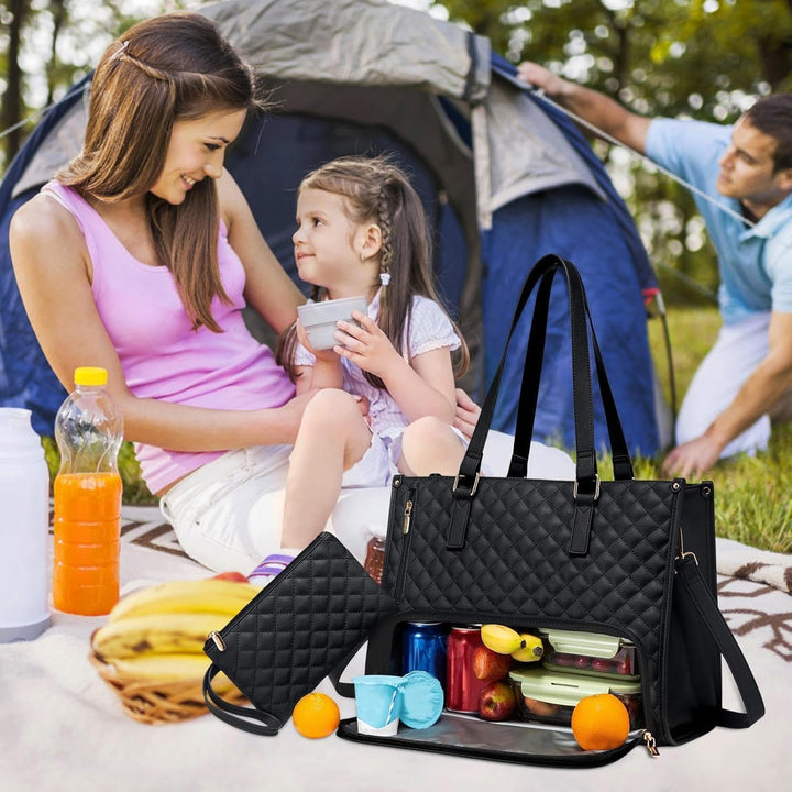 2-i-1 Isolert Lunsj- og Laptop Tote for Arbeid og Reise | Luvikno