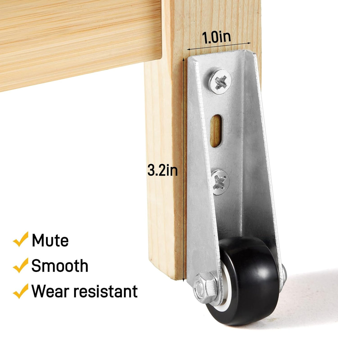 Lavprofil side-mount hjul for møbel Luvikno