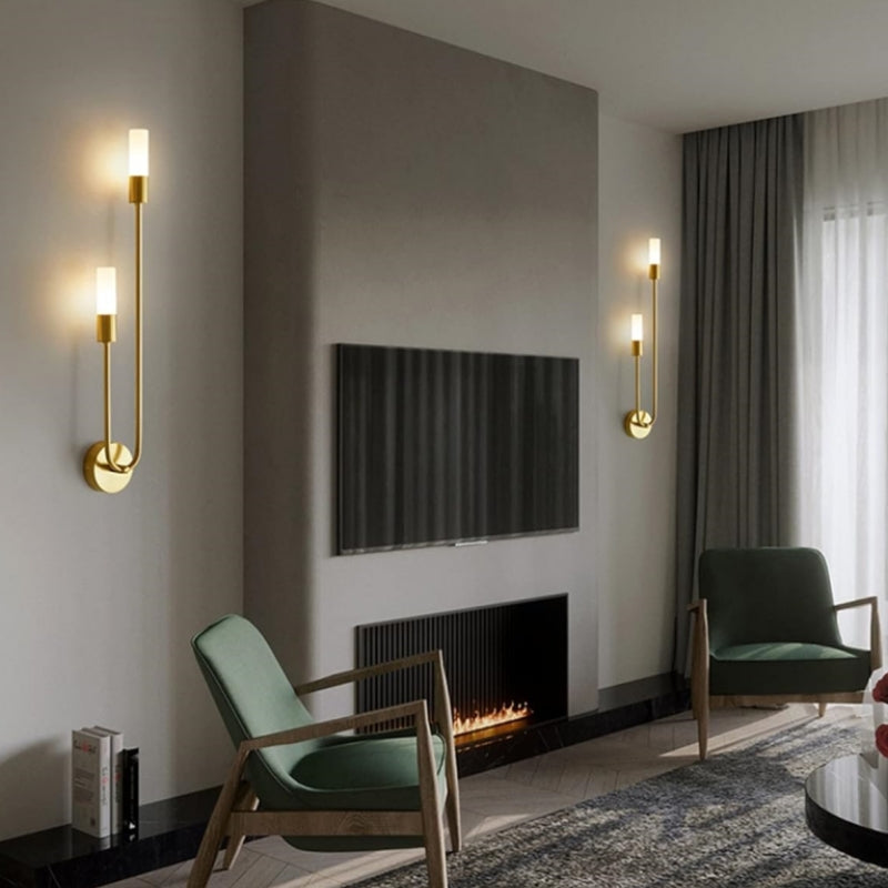 Vegglampe Gull LED Moderne Sengelampe Luvikno