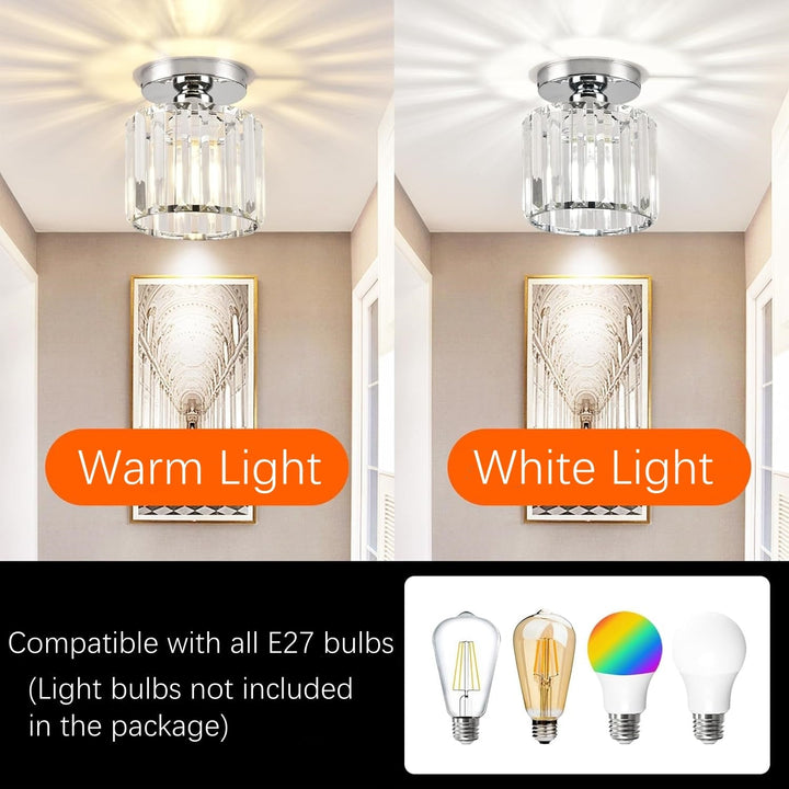 Taklampe Krystall Flush Mount Moderne Armatur Luvikno