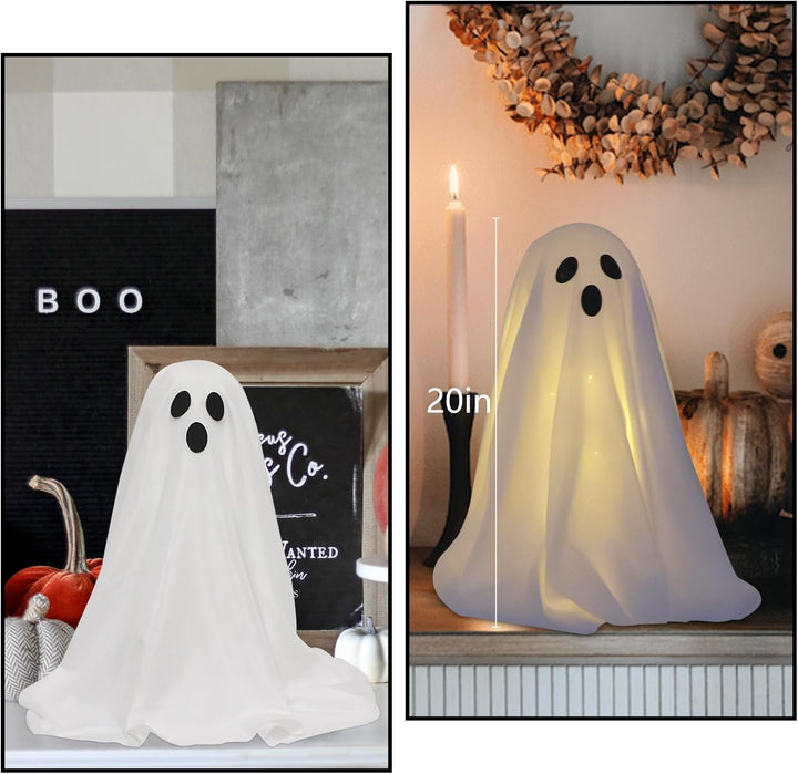 SKUMLE GHOST HALLOWEEN DEKOR - LYSKJEDER BATTERIDREVET Luvikno