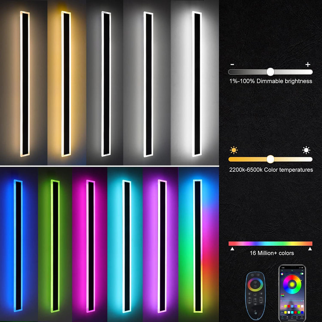 Utendørs LED vegglampe Moderne dimbar stripe Luvikno