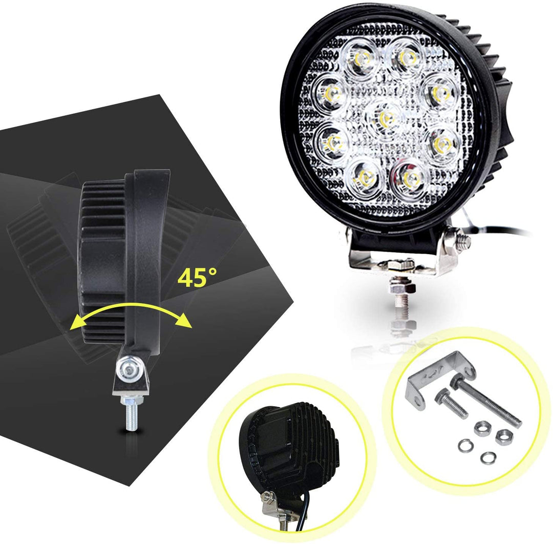 LED Arbeidslys 6X 27W Spotlight | Luvikno